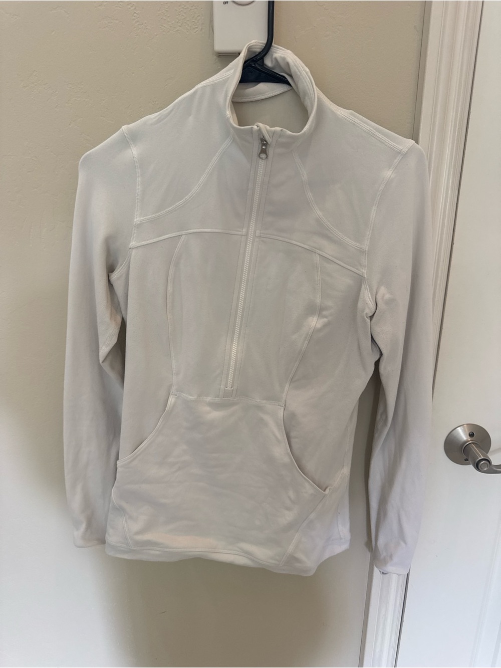 Women's Lightweight Lululemon Define White Quarter-Zip Pullover Jacket